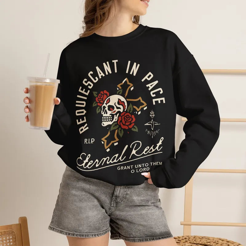 Requiescant in Pace Sweatshirt, worn