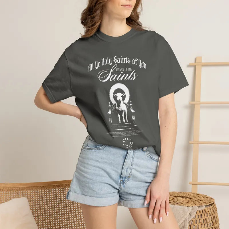 All Ye Holy Saints of God T-Shirt, worn