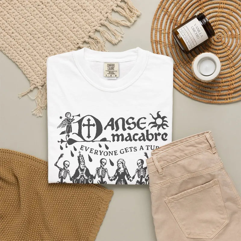 Danse Macabre T-Shirt, folded flat